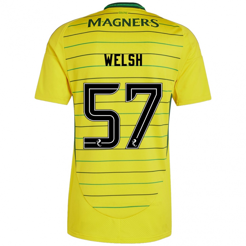 Uomo Maglia Stephen Welsh #57 Giallo Kit Gara Away 2024/25 Maglietta