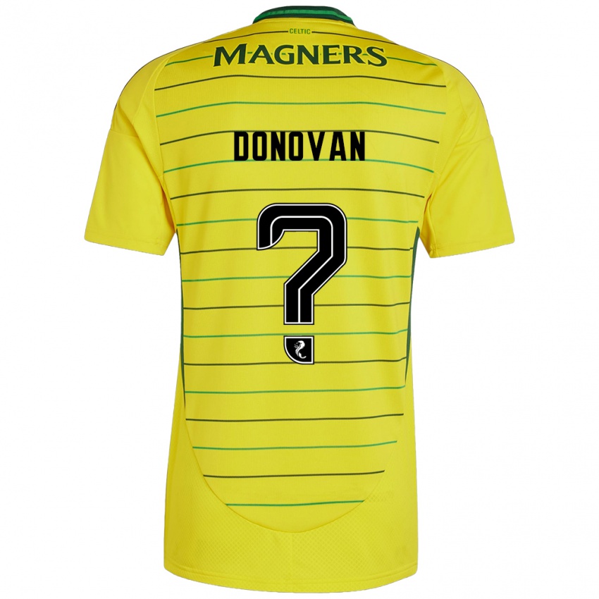 Uomo Maglia Colby Donovan #0 Giallo Kit Gara Away 2024/25 Maglietta