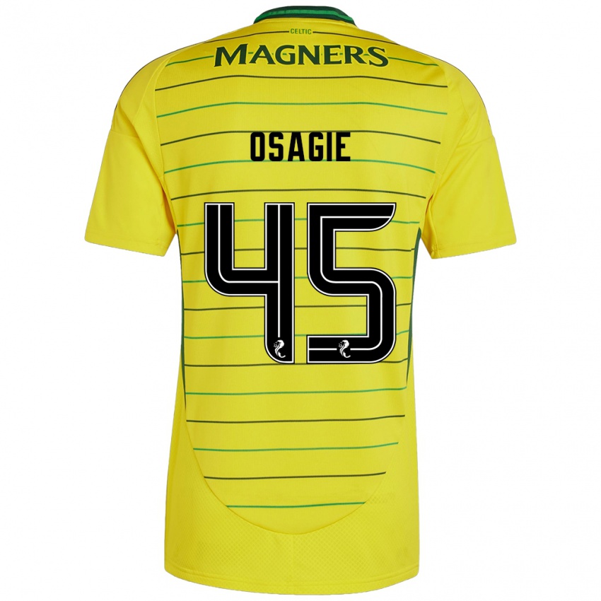 Uomo Maglia Justin Osagie #45 Giallo Kit Gara Away 2024/25 Maglietta