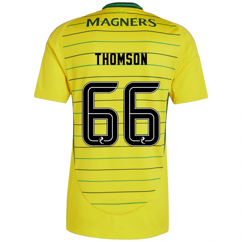 Uomo Maglia Corey Thomson #66 Giallo Kit Gara Away 2024/25 Maglietta