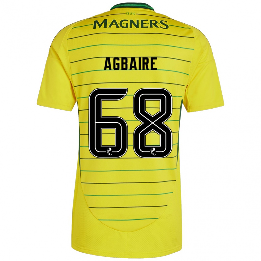 Uomo Maglia Lenny Agbaire #68 Giallo Kit Gara Away 2024/25 Maglietta