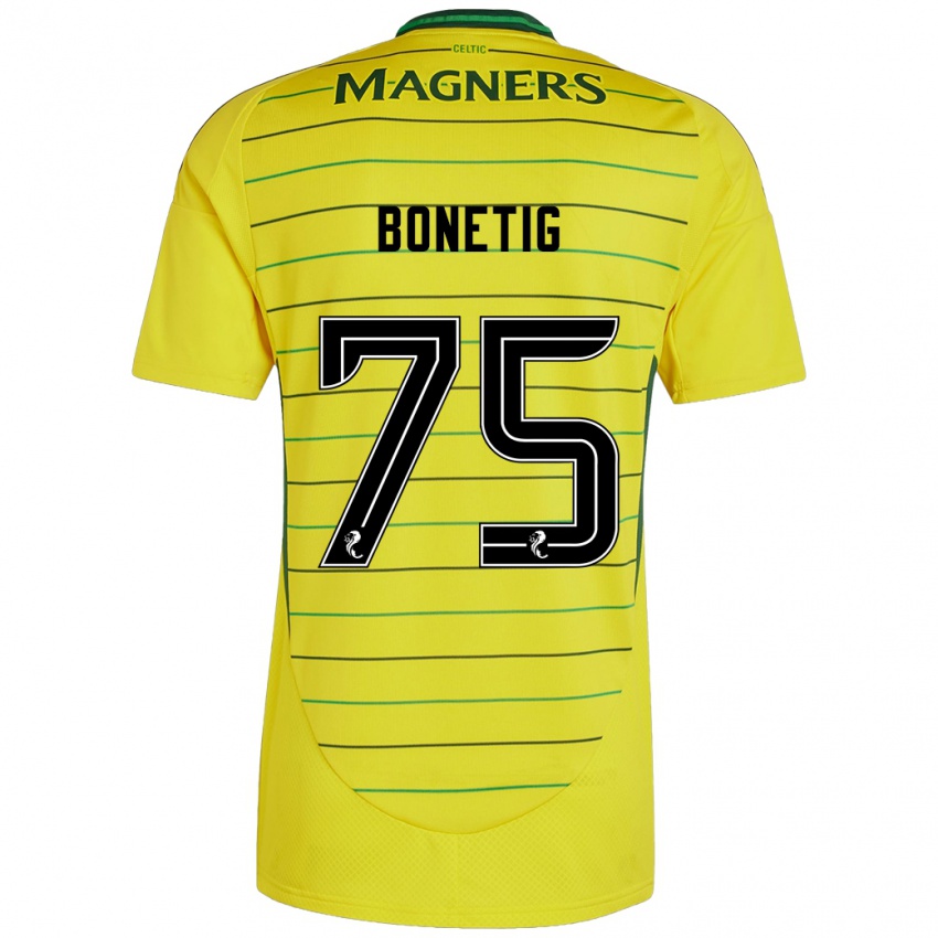 Uomo Maglia Liam Bonetig #75 Giallo Kit Gara Away 2024/25 Maglietta