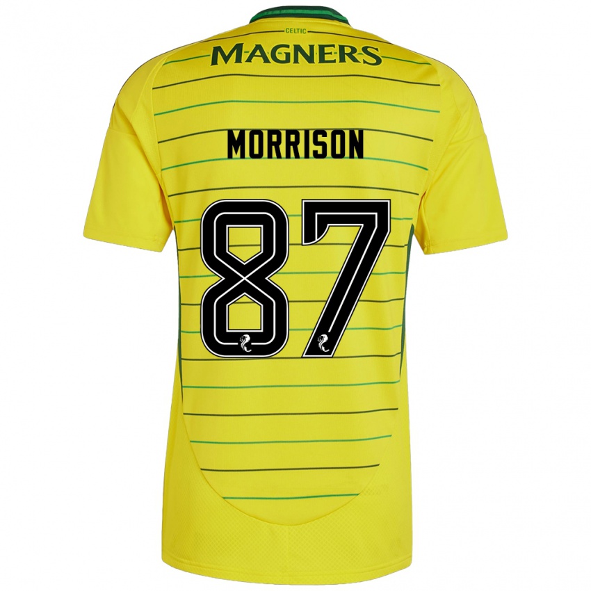 Uomo Maglia Joe Morrison #87 Giallo Kit Gara Away 2024/25 Maglietta