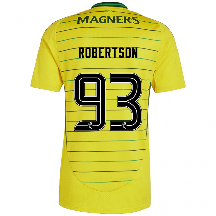 Uomo Maglia Mitchell Robertson #93 Giallo Kit Gara Away 2024/25 Maglietta