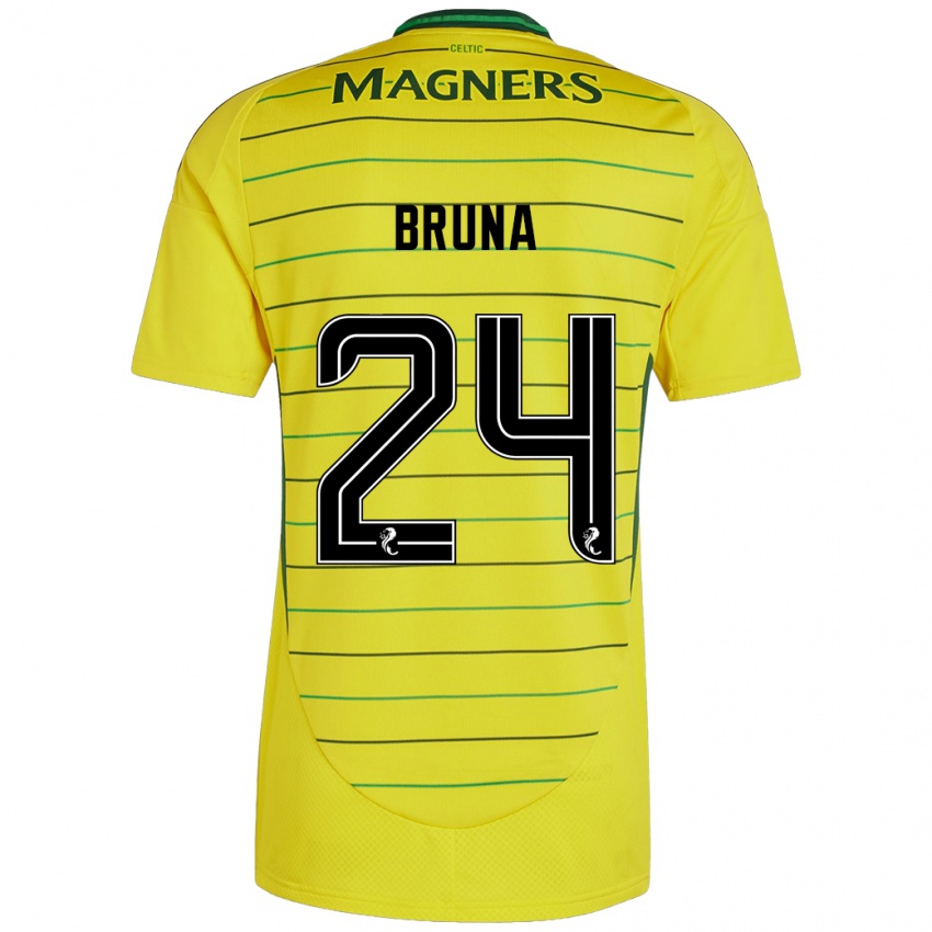 Uomo Maglia Bruna Lourenço #24 Giallo Kit Gara Away 2024/25 Maglietta