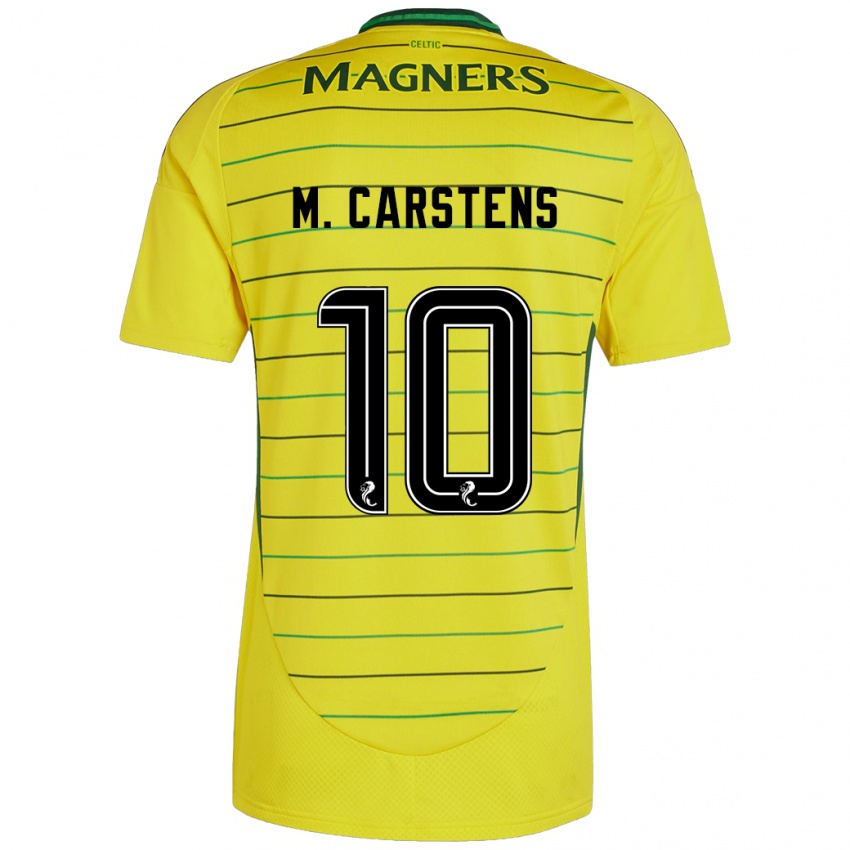 Uomo Maglia Mathilde Carstens #10 Giallo Kit Gara Away 2024/25 Maglietta