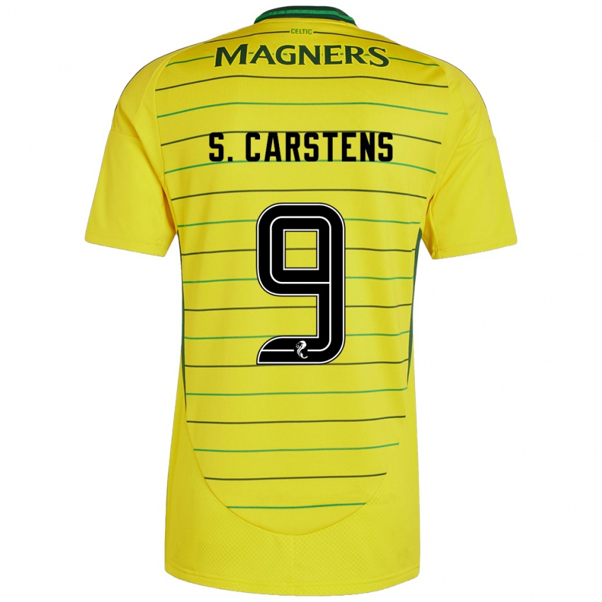 Uomo Maglia Signe Carstens #9 Giallo Kit Gara Away 2024/25 Maglietta