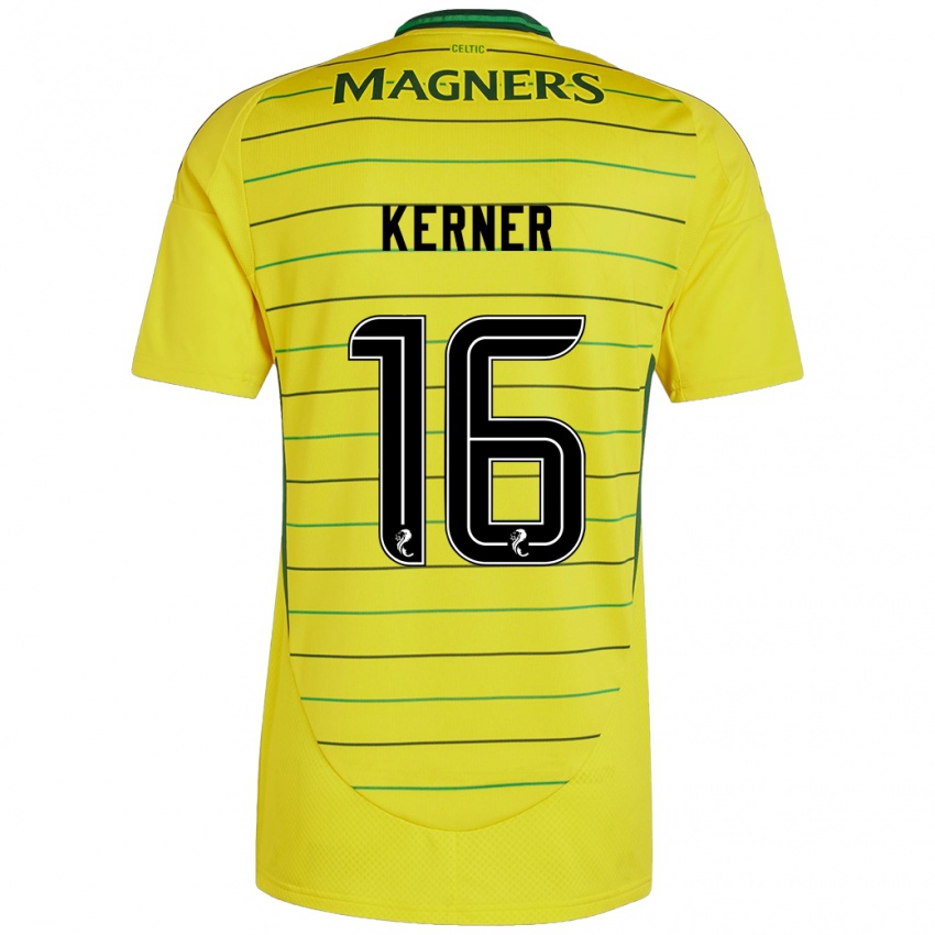 Uomo Maglia Hana Kerner #16 Giallo Kit Gara Away 2024/25 Maglietta