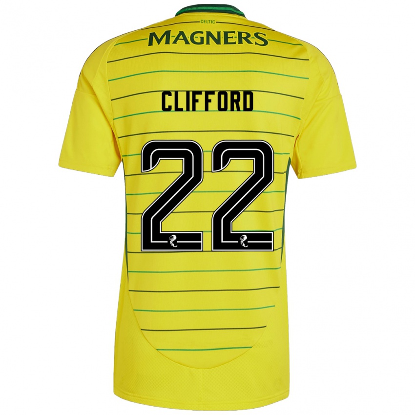 Uomo Maglia Lucy Ashworth-Clifford #22 Giallo Kit Gara Away 2024/25 Maglietta