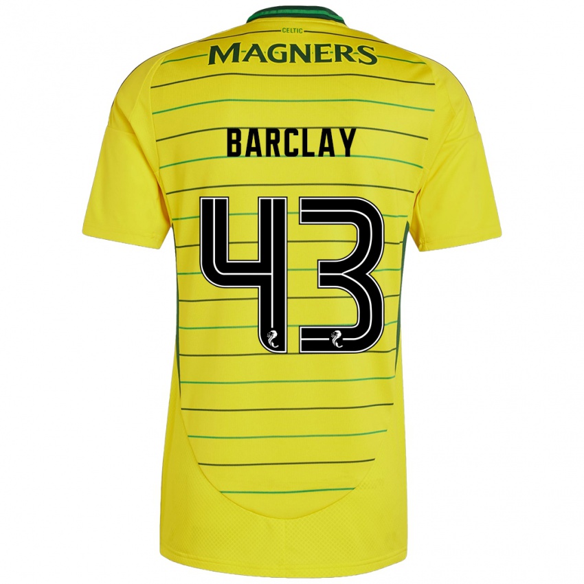 Uomo Maglia Lucy Barclay #43 Giallo Kit Gara Away 2024/25 Maglietta