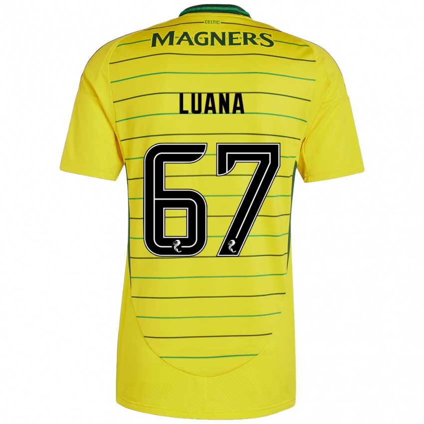 Uomo Maglia Luana Muñoz #67 Giallo Kit Gara Away 2024/25 Maglietta