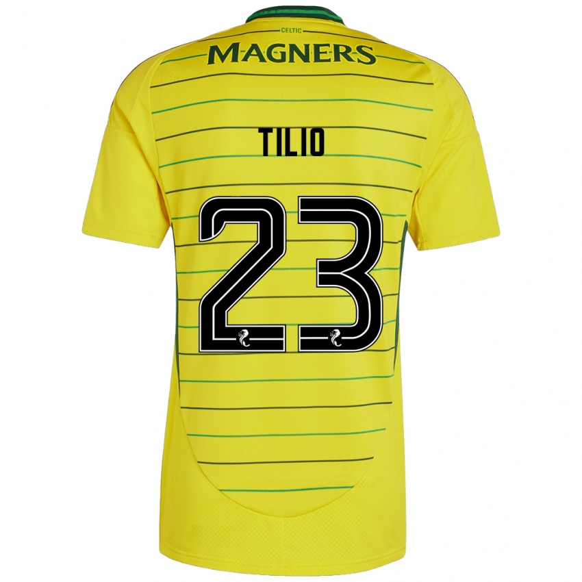 Uomo Maglia Marco Tilio #23 Giallo Kit Gara Away 2024/25 Maglietta