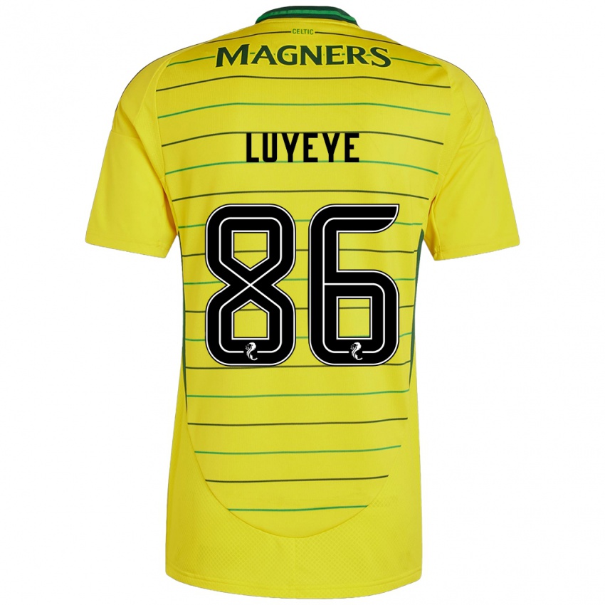 Uomo Maglia Benny-Jackson Luyeye #86 Giallo Kit Gara Away 2024/25 Maglietta