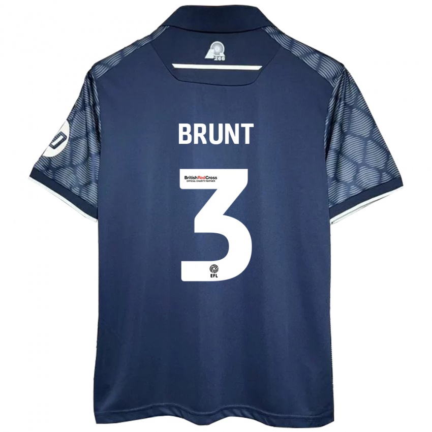 Uomo Maglia Lewis Brunt #3 Nero Kit Gara Away 2024/25 Maglietta