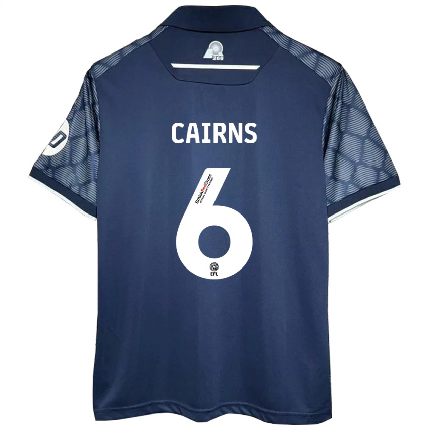 Uomo Maglia Brooke Cairns #6 Nero Kit Gara Away 2024/25 Maglietta