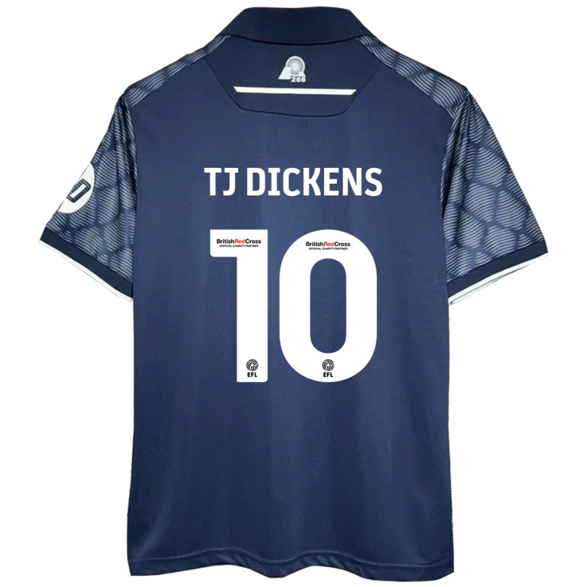 Uomo Maglia Tonicha Tj Dickens #10 Nero Kit Gara Away 2024/25 Maglietta