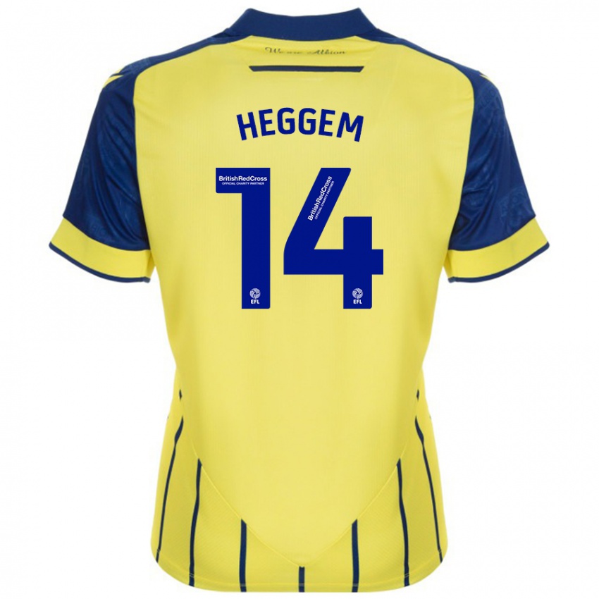 Uomo Maglia Torbjørn Heggem #14 Giallo Blu Kit Gara Away 2024/25 Maglietta