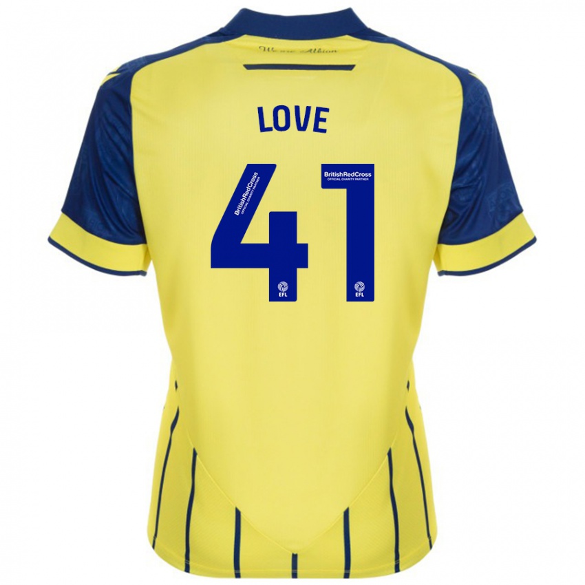 Uomo Maglia Layton Love #41 Giallo Blu Kit Gara Away 2024/25 Maglietta