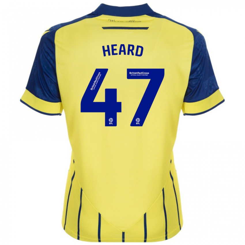 Uomo Maglia Fenton Heard #47 Giallo Blu Kit Gara Away 2024/25 Maglietta