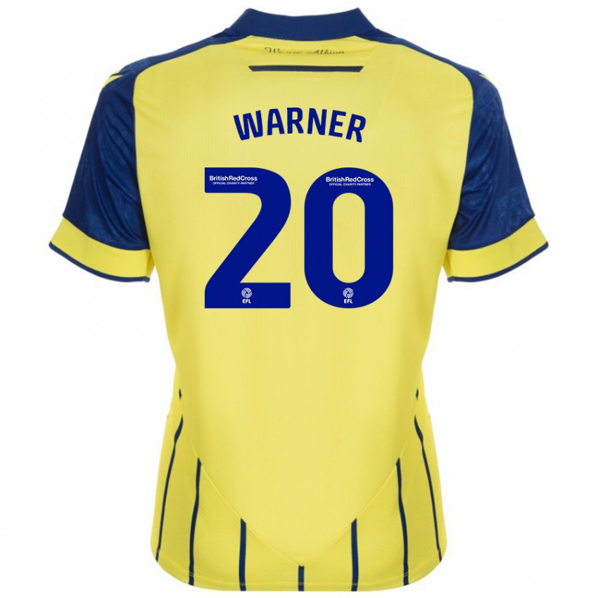 Uomo Maglia Phoebe Warner #20 Giallo Blu Kit Gara Away 2024/25 Maglietta