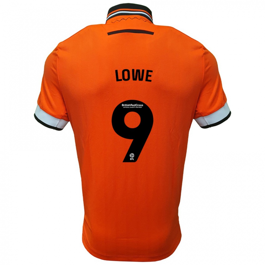 Uomo Maglia Jamal Lowe #9 Arancione Bianco Kit Gara Away 2024/25 Maglietta