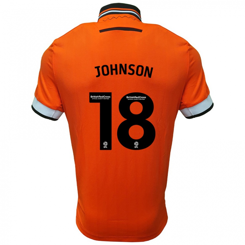 Uomo Maglia Marvin Johnson #18 Arancione Bianco Kit Gara Away 2024/25 Maglietta