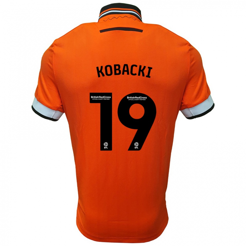 Uomo Maglia Olaf Kobacki #19 Arancione Bianco Kit Gara Away 2024/25 Maglietta