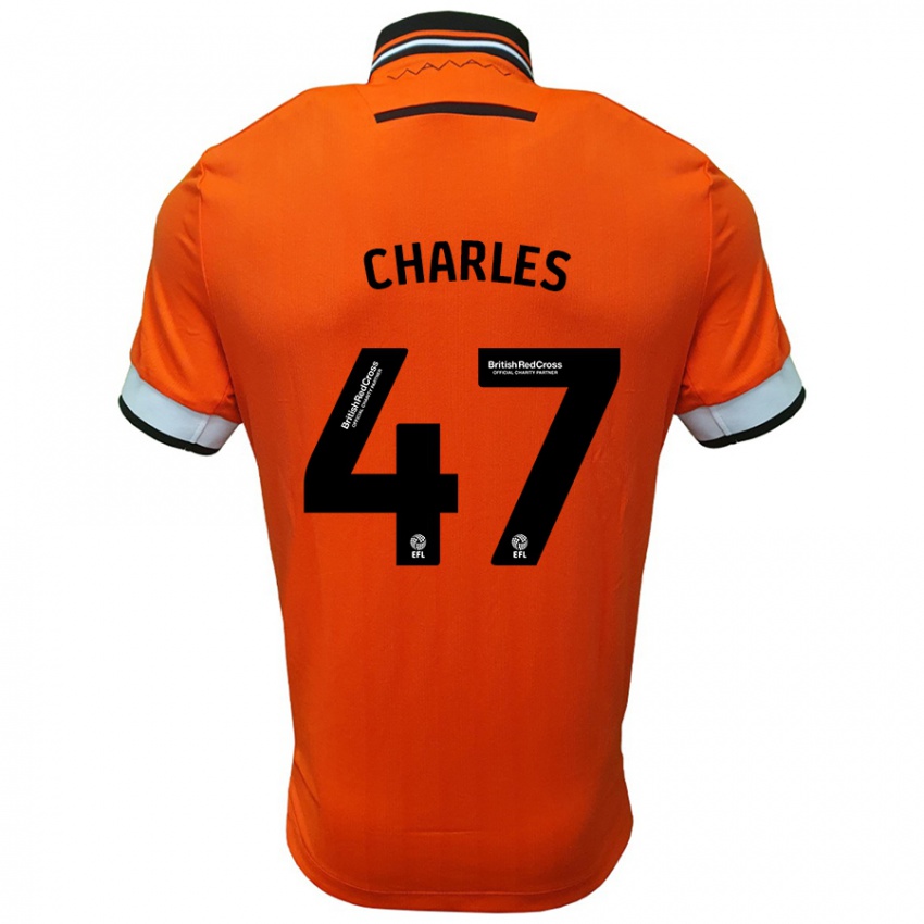 Uomo Maglia Pierce Charles #47 Arancione Bianco Kit Gara Away 2024/25 Maglietta