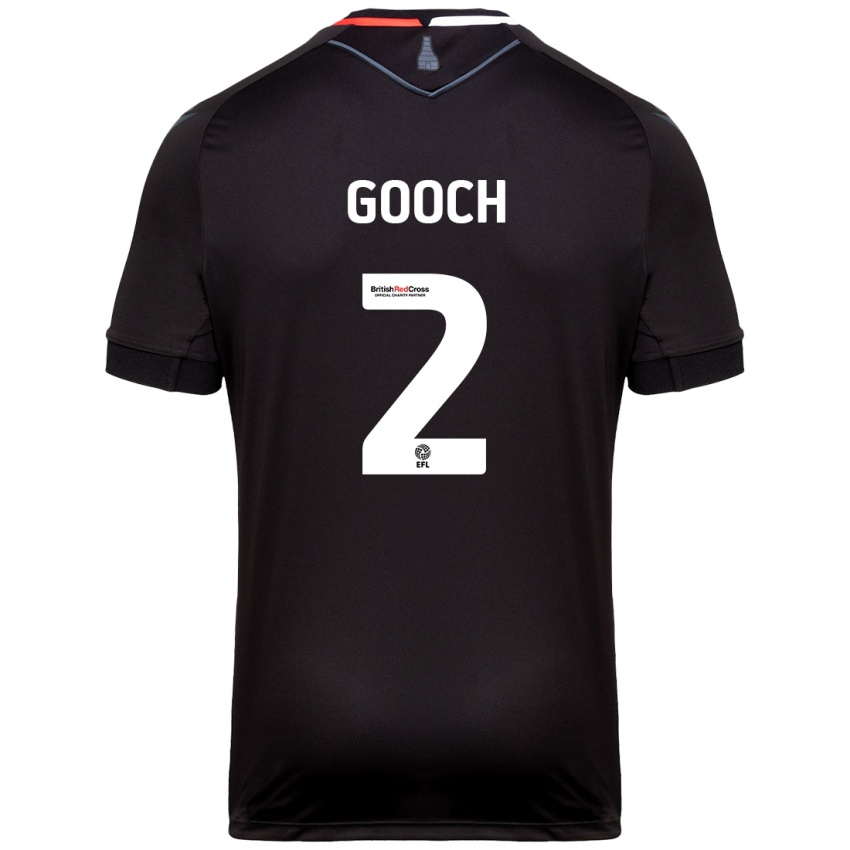 Uomo Maglia Lynden Gooch #2 Nero Kit Gara Away 2024/25 Maglietta