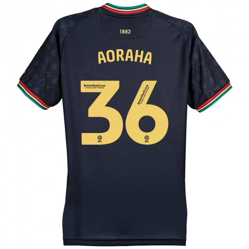 Uomo Maglia Alexander Aoraha #36 Blu Navy Scuro Kit Gara Away 2024/25 Maglietta