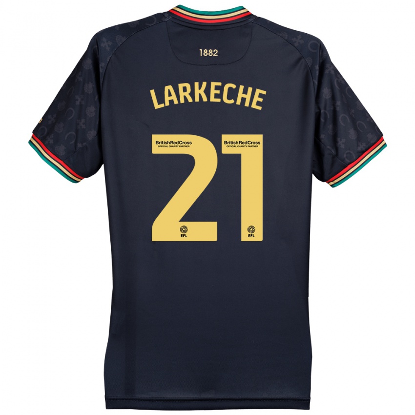 Uomo Maglia Ziyad Larkeche #21 Blu Navy Scuro Kit Gara Away 2024/25 Maglietta