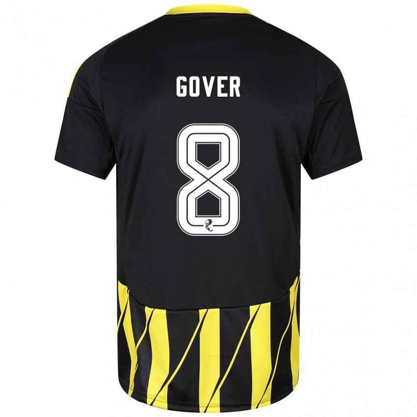 Uomo Maglia Chloe Gover #8 Nero Giallo Kit Gara Away 2024/25 Maglietta