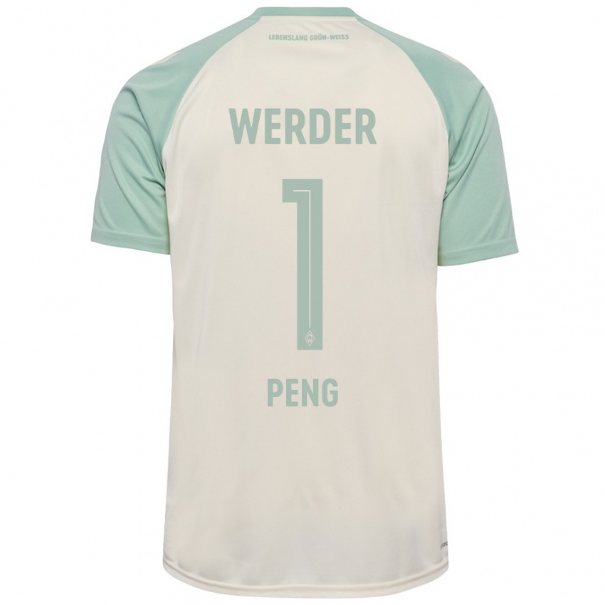 Uomo Maglia Livia Peng #1 Bianco Sporco Verde Chiaro Kit Gara Away 2024/25 Maglietta