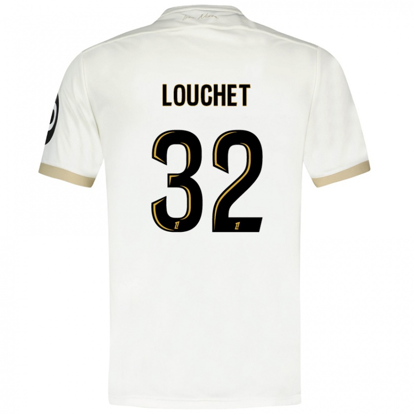 Uomo Maglia Tom Louchet #32 Bianco Oro Kit Gara Away 2024/25 Maglietta