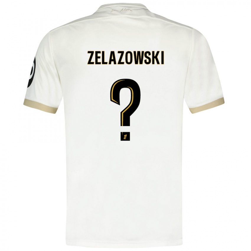 Uomo Maglia Bartosz Zelazowski #0 Bianco Oro Kit Gara Away 2024/25 Maglietta