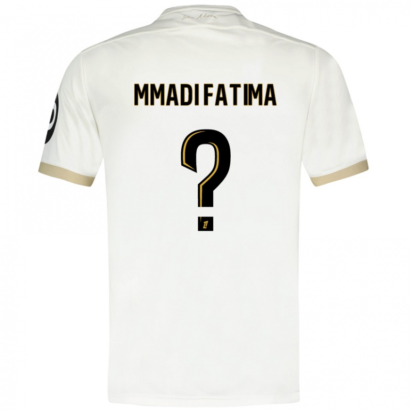 Uomo Maglia Ismael Mmadi Fatima #0 Bianco Oro Kit Gara Away 2024/25 Maglietta