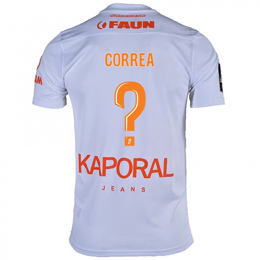 Uomo Maglia Dapyna Correa #0 Bianco Kit Gara Away 2024/25 Maglietta