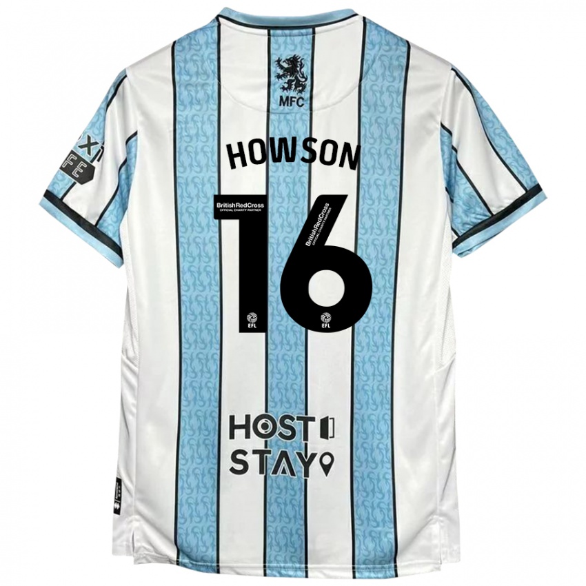 Uomo Maglia Jonathan Howson #16 Bianco Blu Kit Gara Away 2024/25 Maglietta