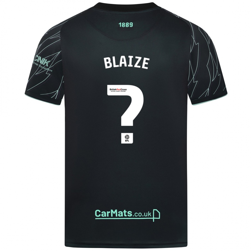 Uomo Maglia Jackson Blaize #0 Nero Verde Kit Gara Away 2024/25 Maglietta