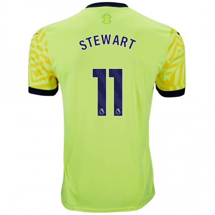 Uomo Maglia Ross Stewart #11 Giallo Kit Gara Away 2024/25 Maglietta