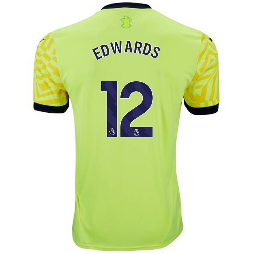 Uomo Maglia Ronnie Edwards #12 Giallo Kit Gara Away 2024/25 Maglietta