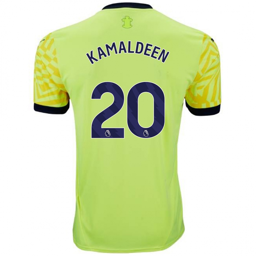 Uomo Maglia Kamaldeen Sulemana #20 Giallo Kit Gara Away 2024/25 Maglietta