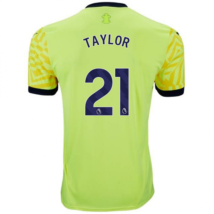 Uomo Maglia Charlie Taylor #21 Giallo Kit Gara Away 2024/25 Maglietta