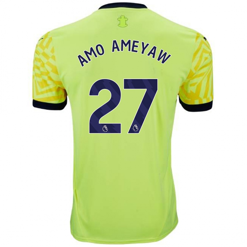 Uomo Maglia Samuel Amo-Ameyaw #27 Giallo Kit Gara Away 2024/25 Maglietta