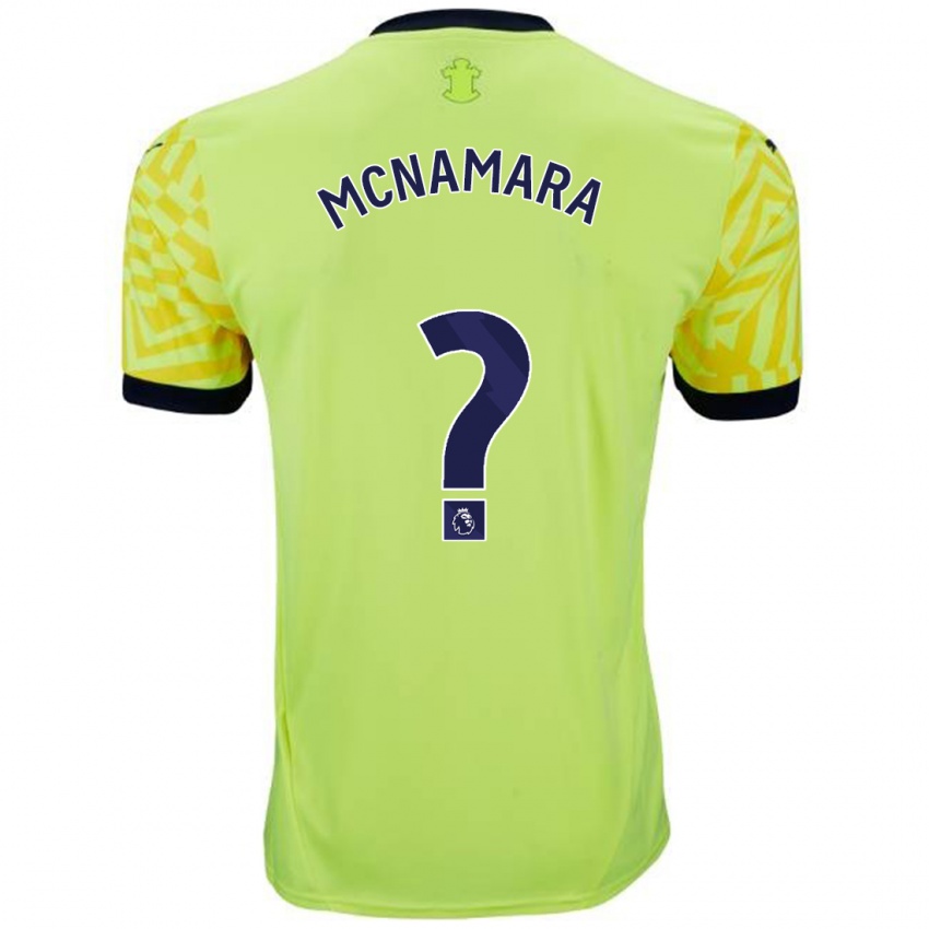 Uomo Maglia Josh Mcnamara #0 Giallo Kit Gara Away 2024/25 Maglietta