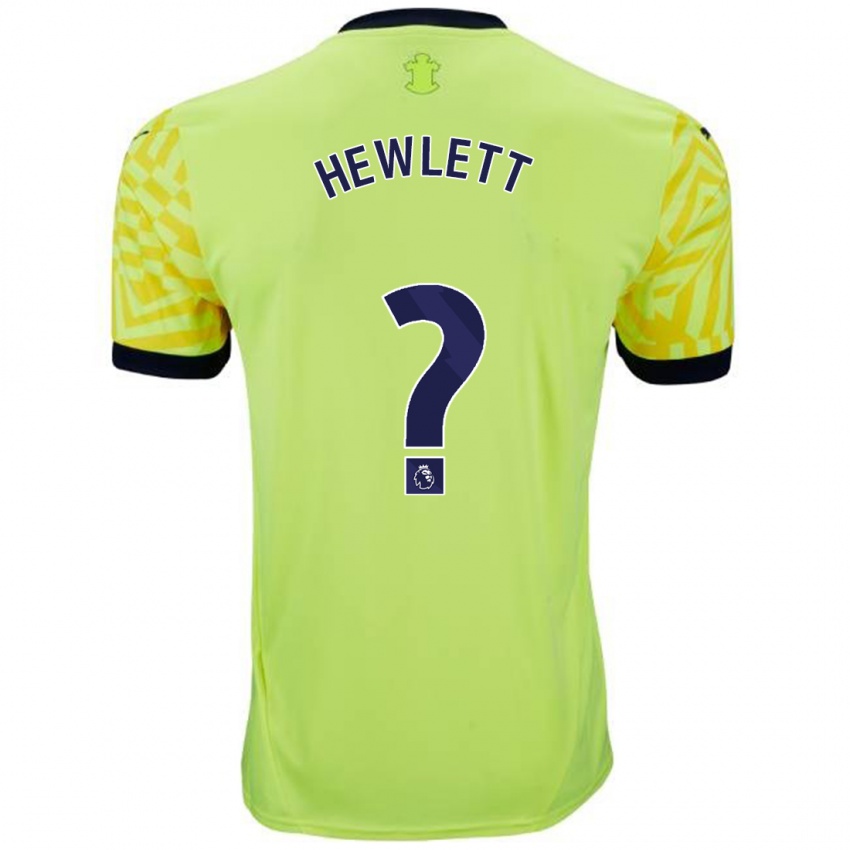 Uomo Maglia Jem Hewlett #0 Giallo Kit Gara Away 2024/25 Maglietta