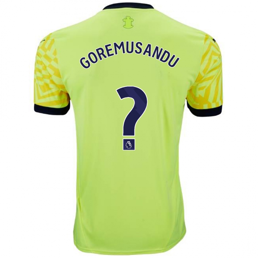 Uomo Maglia Tino Goremusandu #0 Giallo Kit Gara Away 2024/25 Maglietta