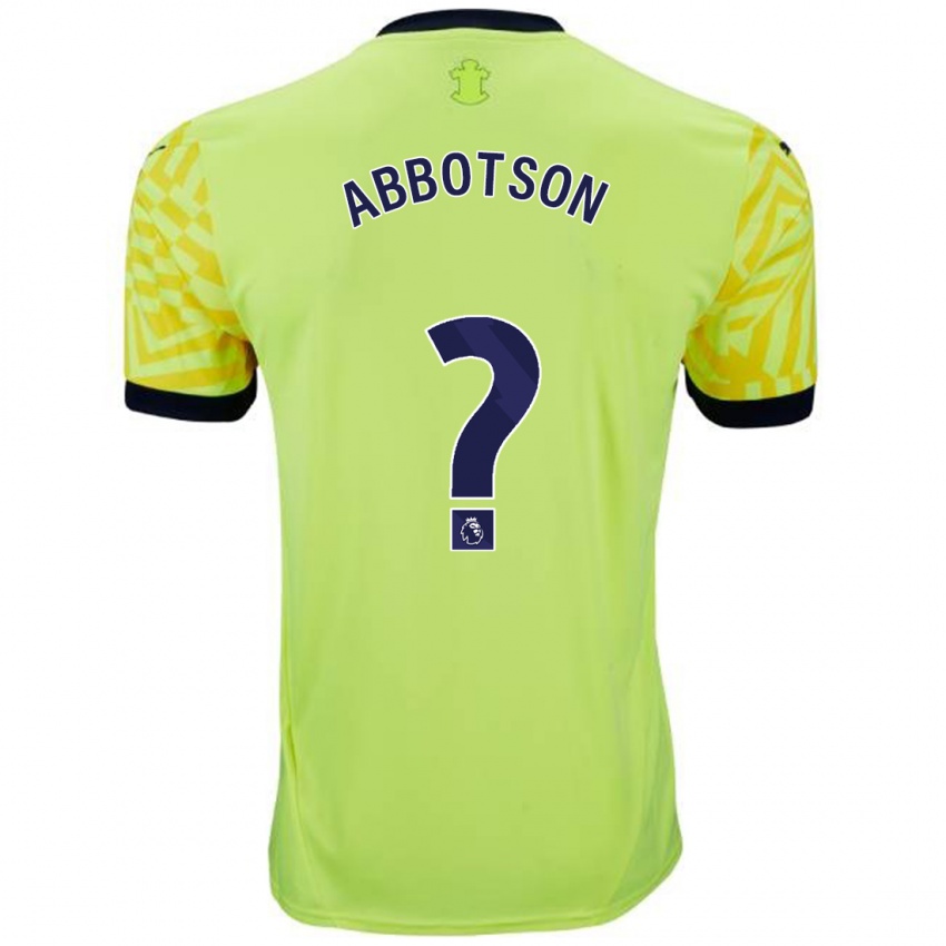 Uomo Maglia Oscar Abbotson #0 Giallo Kit Gara Away 2024/25 Maglietta