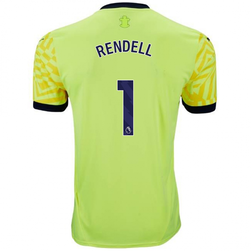 Uomo Maglia Kayla Rendell #1 Giallo Kit Gara Away 2024/25 Maglietta