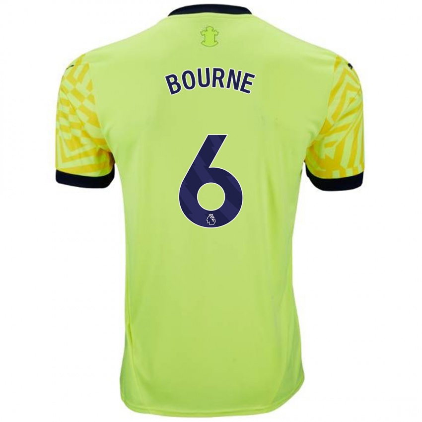 Uomo Maglia Tara Bourne #6 Giallo Kit Gara Away 2024/25 Maglietta